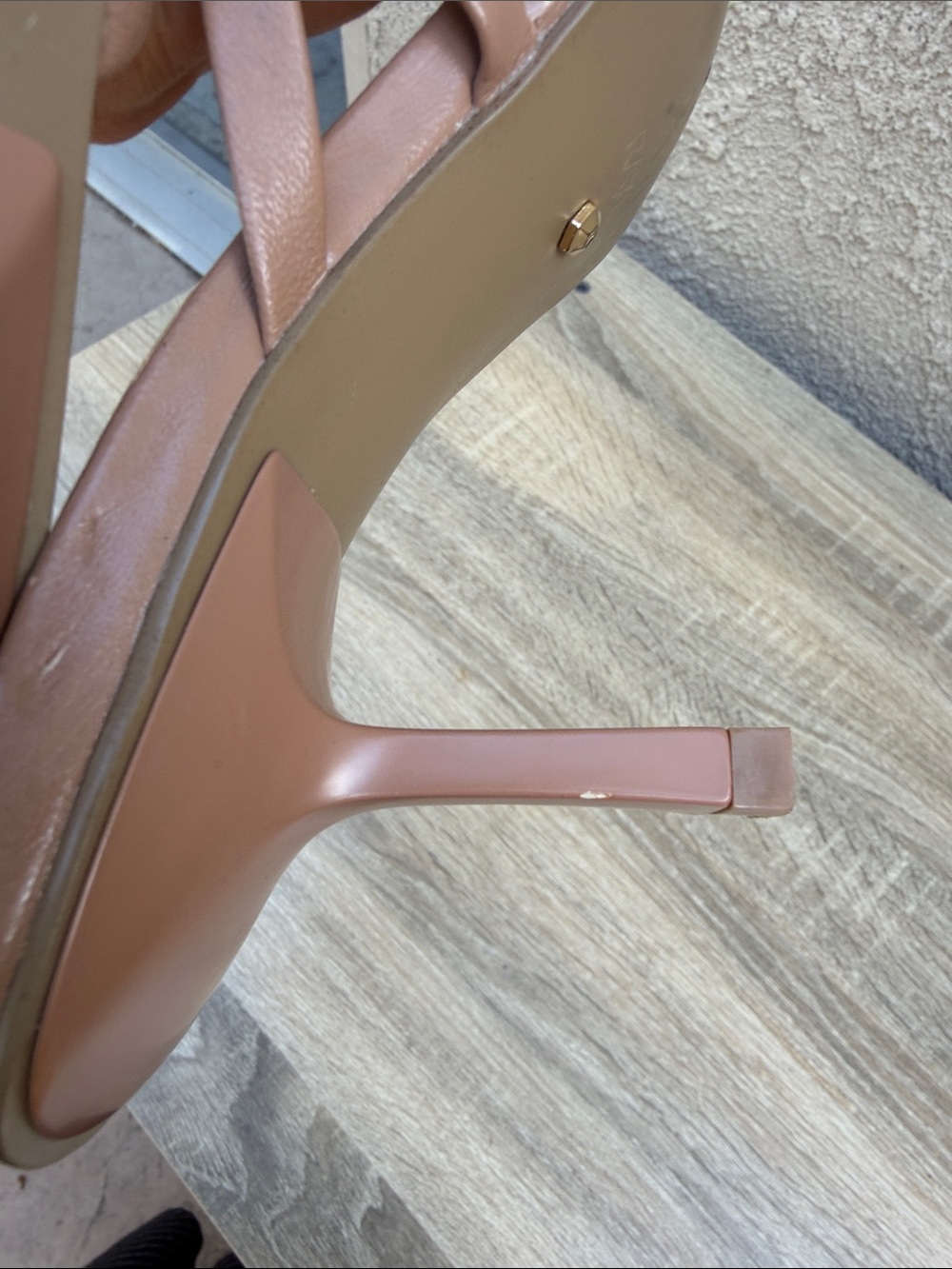 RAYE Dax Heel in Tan kitten slip on sandal just like new - Picture 10 of 10